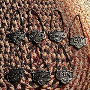 Vintage-Style Decanter Tags - Set of 7